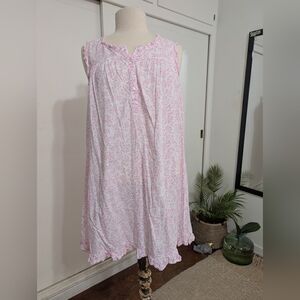 Pink Floral Sleeveless Nightgown
